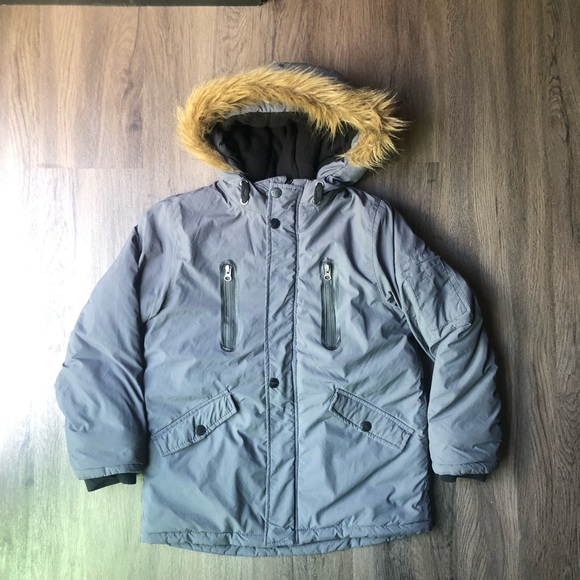 Atlantis Weathergear Heavyweight Winter Coat Kids Size 10 Grey Waterproof Jacket - Picture 1 of 12